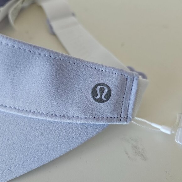 NWT LULULEMON SRNB Light Blue White Fast Paced Wide Ban Run Visor Hat Women's OS - Picture 7 of 10